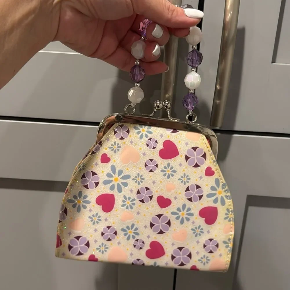 Kids Handbag - Purple and White